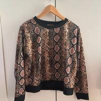 Felpa animalier stampa pitone