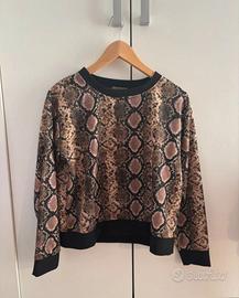 Felpa animalier stampa pitone