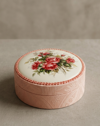 Portagioie da Collezione con Rose Dipinte