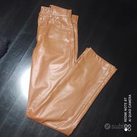 pantaloni ecopelle zara 