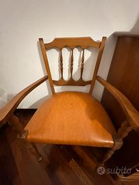 Coppia di sedie poltroncine vintage anni 60/70