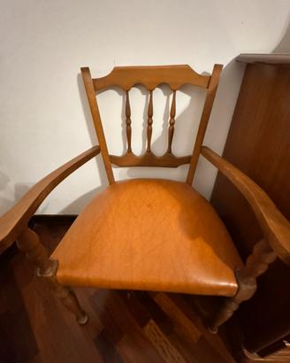 Coppia di sedie poltroncine vintage anni 60/70
