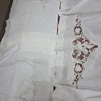 lenzuolo lino ricamato a mano 