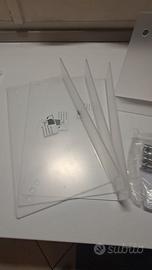 Set 4 Mensole Portariviste Acrilico 30cm