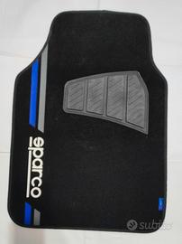 Set 4 tappetini auto SPARCO neri e blu