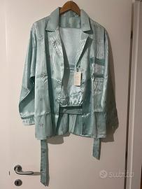 Pigiama in raso verde acqua