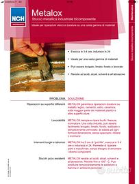 Stucco metallico industriale metalox/quick fix nch