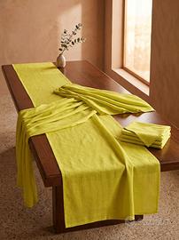 Set di 3 teli / tende giallo lunghi 520x65 cm