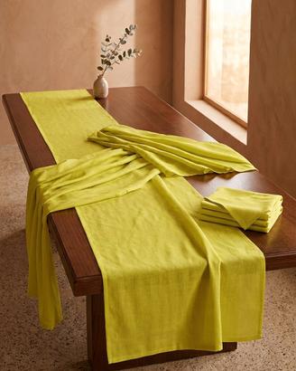 Set di 3 teli / tende giallo lunghi 520x65 cm