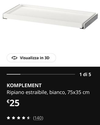 Ripiano Armadio Ikea 