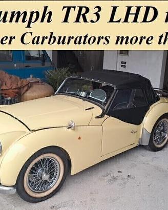 Triumph TR3 Weber Carburators RESTORED LHD