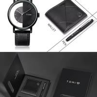 Cofanetto Uomo – Orologio+Portafoglio+Penna Black