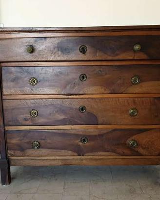 Cassettone antico in noce stile Impero