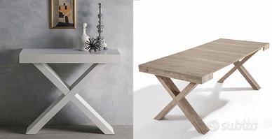 Tavolino trasformabile a consolle double allunagab