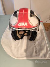 CASCO GIVI JET HPS X01  BIANCO ROSSO TG. L