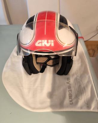 CASCO GIVI JET HPS X01  BIANCO ROSSO TG. L