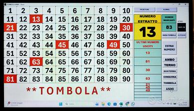 Programma Tombola  Excel proiettabile su TV 