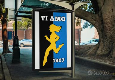 STRISCIONE Atalanta BANNER VERTICALE PVC 2X1 M CON