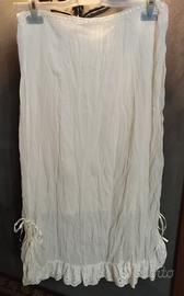 Gonna country con riporti in sangallo