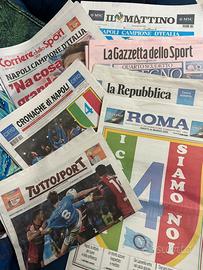 Giornali quarto scudetto napoli