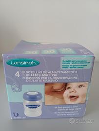 Contenitori/biberon per conservazione del latte. 