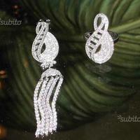 Parure argento 925 chiave di violino