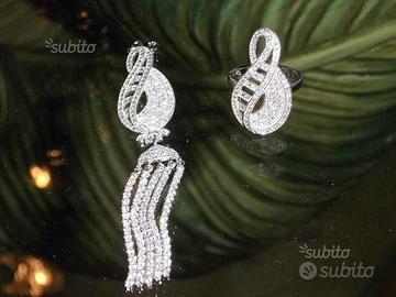 Parure argento 925 chiave di violino