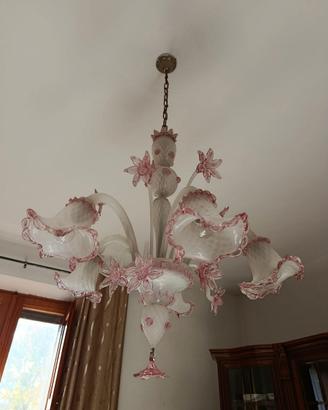 Lampadario veneziano in vetro di murano