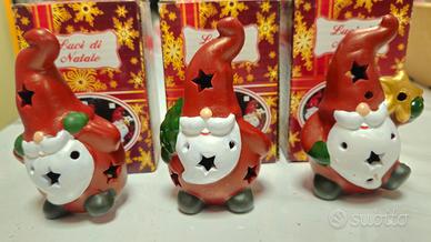 Stock Babbi Natale con luce ( addobbo Natalizio)