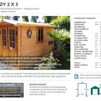 casetta in legno 2x3 spessore 28mm - blokhouse