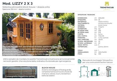 casetta in legno 2x3 spessore 28mm - blokhouse