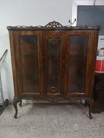 mobile vetrina cristalliera antica/antiquariato