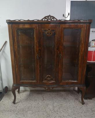 mobile vetrina cristalliera antica/antiquariato