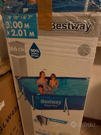 PISCINA BESTWAY STEEL PRO dim. 3m x 2m x H 60 cm