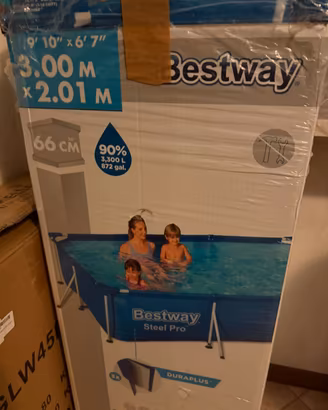 PISCINA BESTWAY STEEL PRO dim. 3m x 2m x H 60 cm