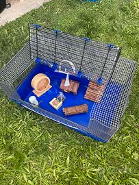 Gabbia per criceti/conigli + giochi