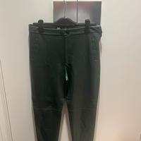 Pantalone verde in ecopelle zara