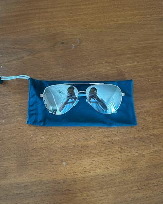 Occhiali “Aviator” Specchiati argento