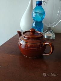 Vintage Teiera marrone in ceramica
