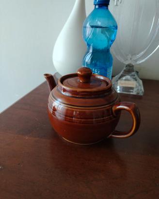 Vintage Teiera marrone in ceramica