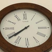 Orologio tondo grande di legno da parete