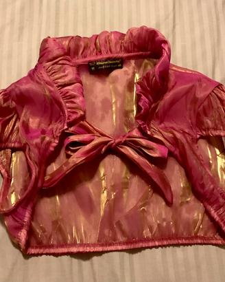 Coprispalle oro fucsia Rinascimento Coll. Baci oro