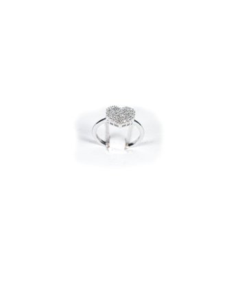Anello cuore con diamanti