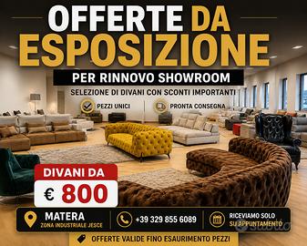 DIVANI DA ESPOSIZIONE – PRONTA CONSEGNA