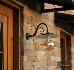 applique da parete esterno a braccio fatto a mano