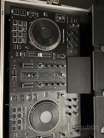 Denon dj prime 2 con case magma workstation