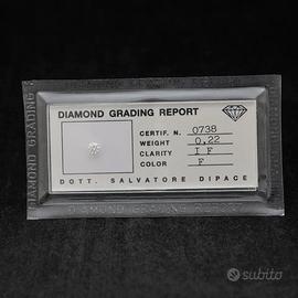 DIAMANTE NATURALE TAGLIO BRILLANTE 0.22 CT IF F