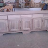 credenza in noce massello 5 ante 5 cassetti