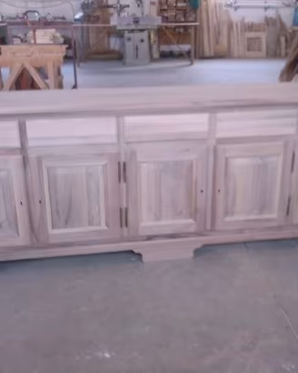 credenza in noce massello 5 ante 5 cassetti