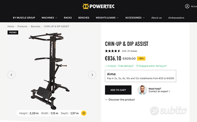 chin-up & dip assist powertech